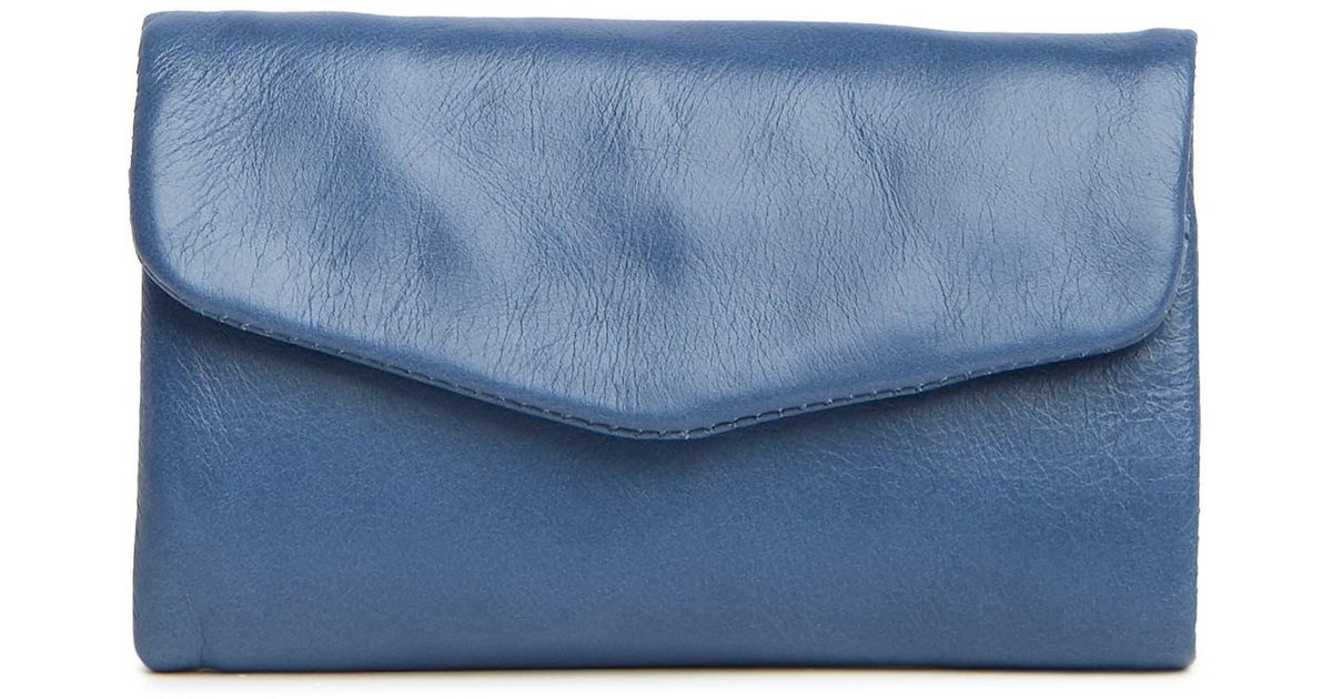 Hobo International Lacy Leather Wallet in Blue Lyst