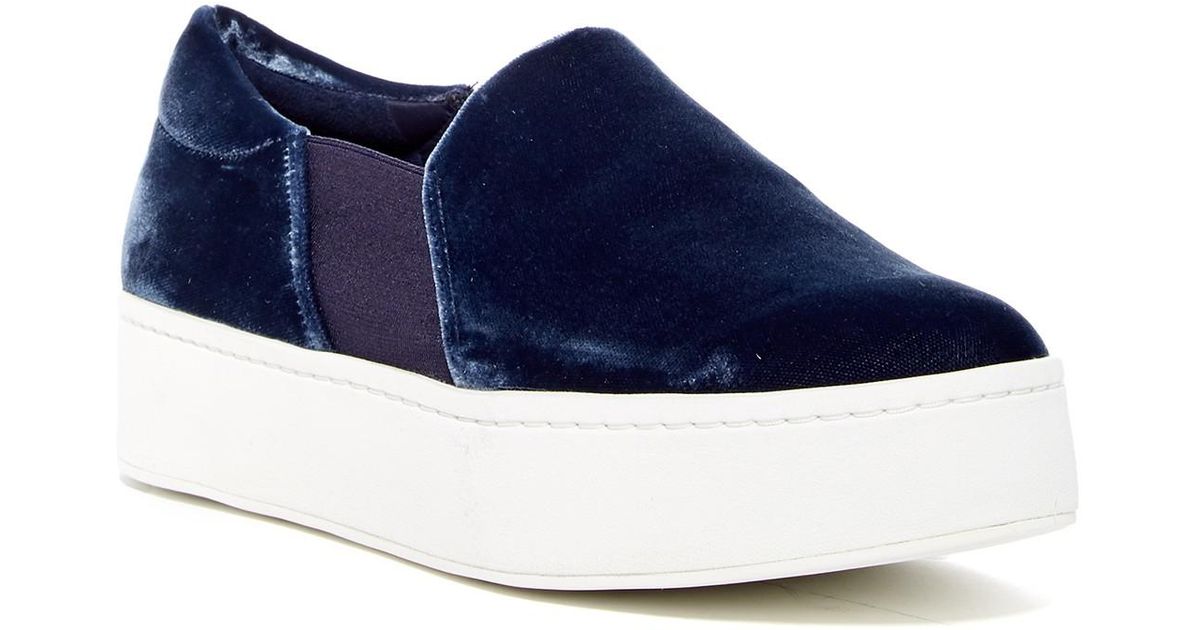 Vince Warren Velvet Platform Sneaker in 