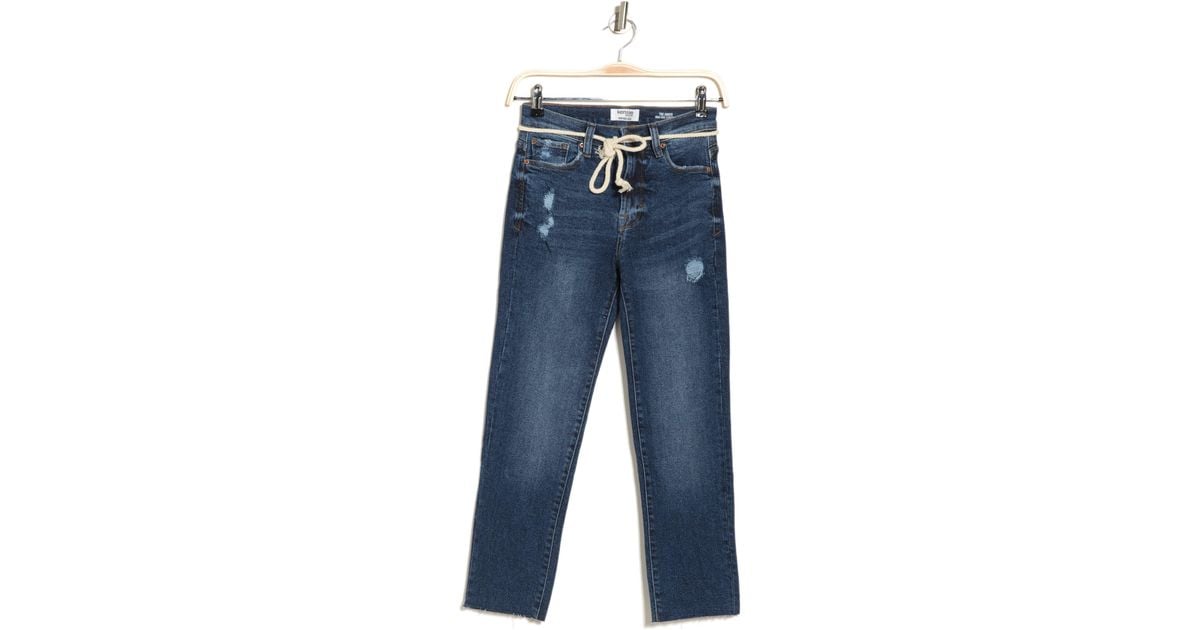 Kensie High Rise Slim Jeans In Lesina W/des At Nordstrom Rack in Blue