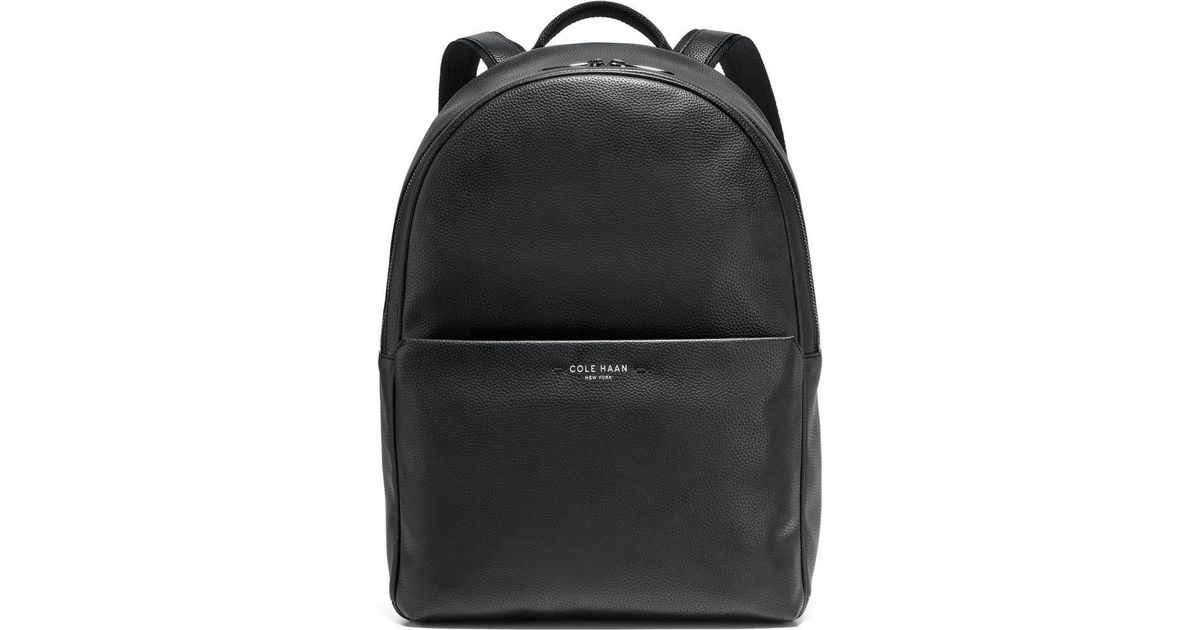 Cole Haan Belmont Leather Backpack in Black | Lyst