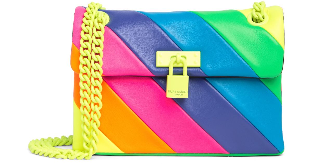 Kurt Geiger Mini Brixton Lock Leather Convertible Bag in White Lyst