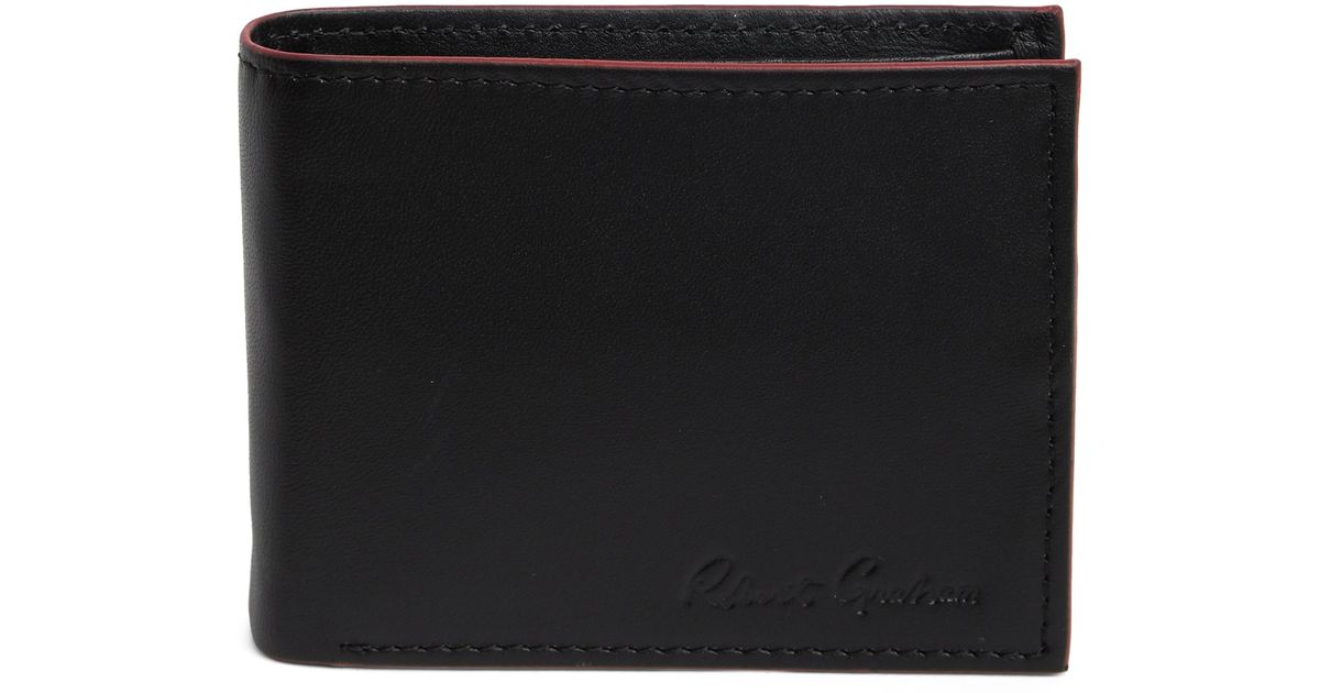 Robert Graham Ector Leather Trifold Wallet in Black for Men | Lyst
