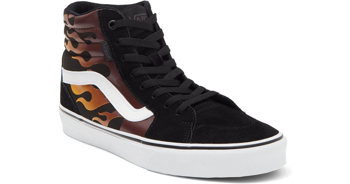 Vans Filmore High Top Sneaker In Faded Flame Black/white At Nordstrom