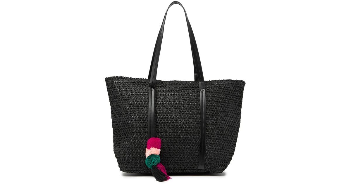 shiraleah pom pom tote