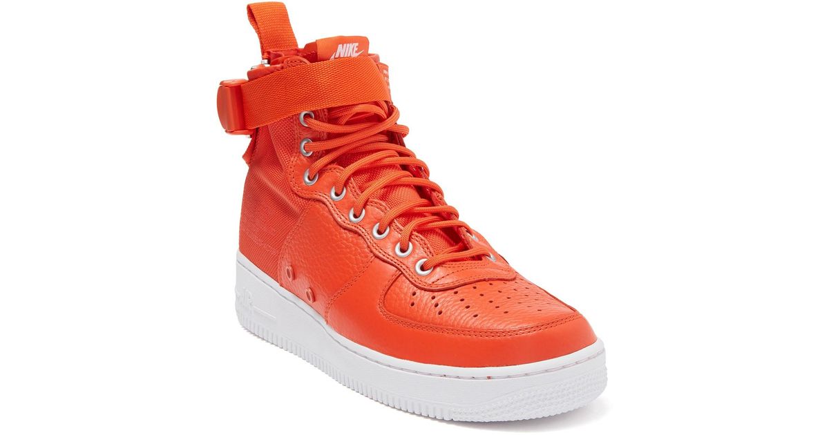 nike sf air force 1 mid orange