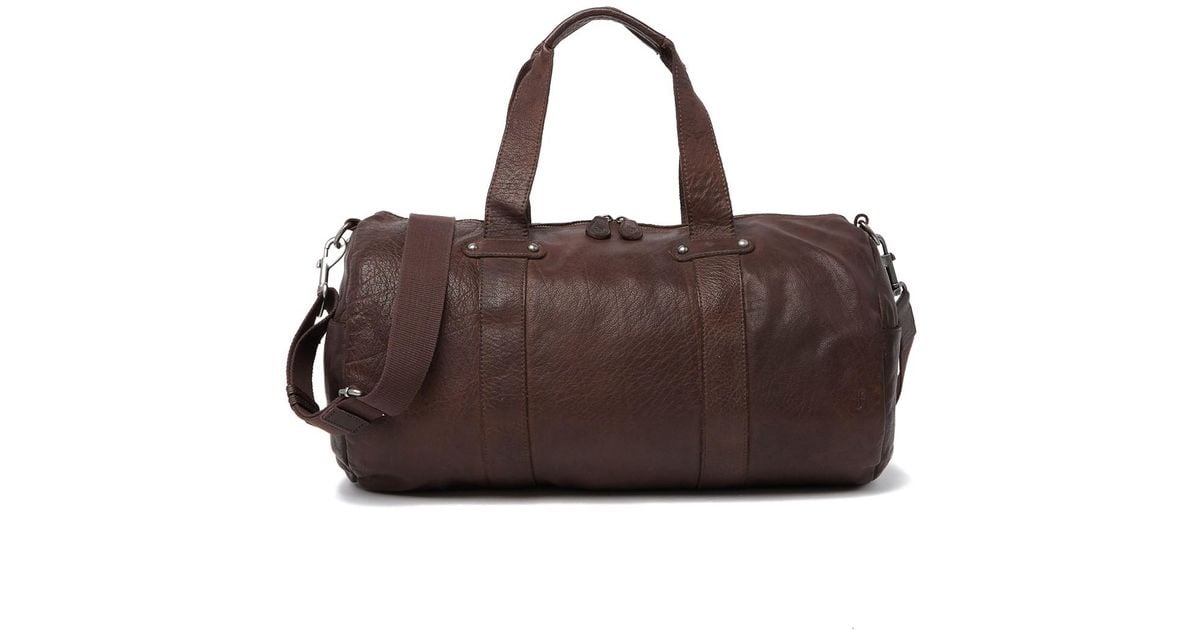 frye washed leather duffle bag