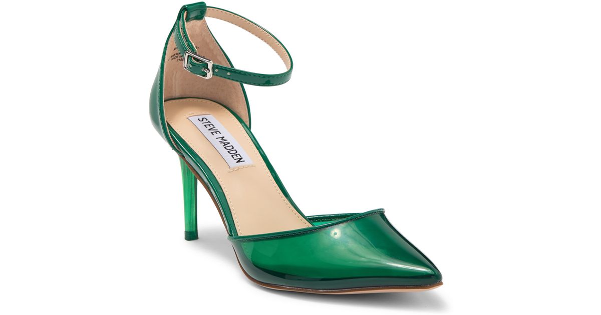 Steve Madden Moxxi Clear Pointed Toe Pump In Green At Nordstrom Rack | Lyst