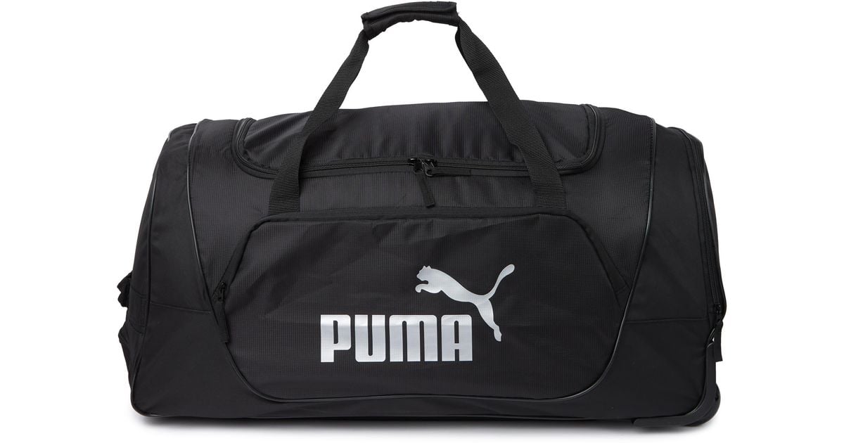 PUMA Evercat 28" Wanderer Rolling Duffel Bag In Black /silver At