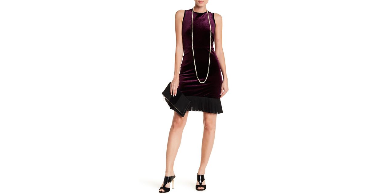 velvet contrast dress