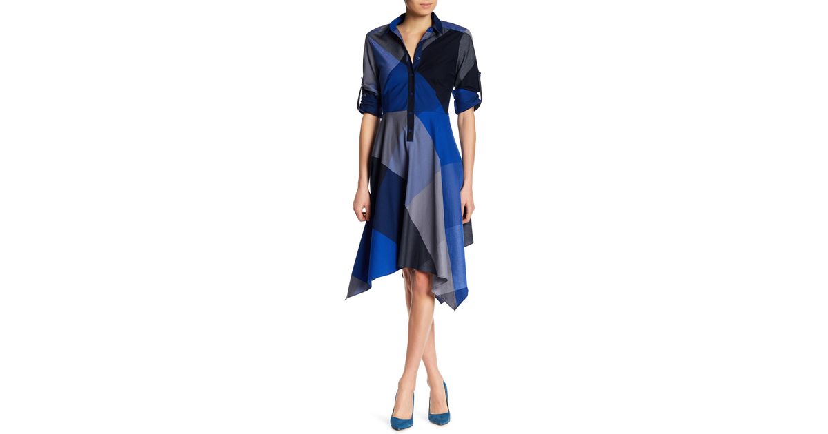 blue handkerchief dress