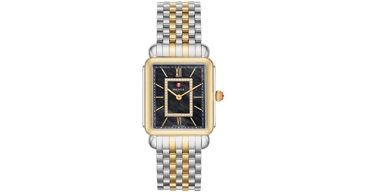 Michele Deco Ii Diamond Bracelet Watch, 32Mm in Metallic | Lyst