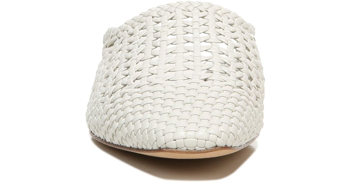 vince barrett woven leather mules