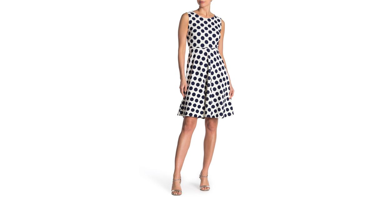 tahari polka dot dress