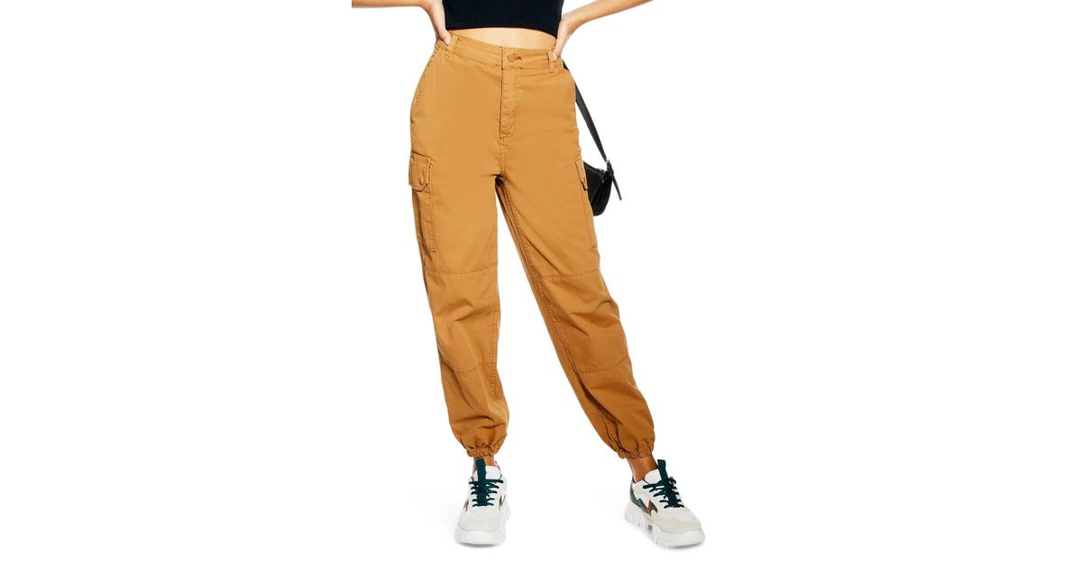 TOPSHOP Cotton Cuffed Utility Cargo 