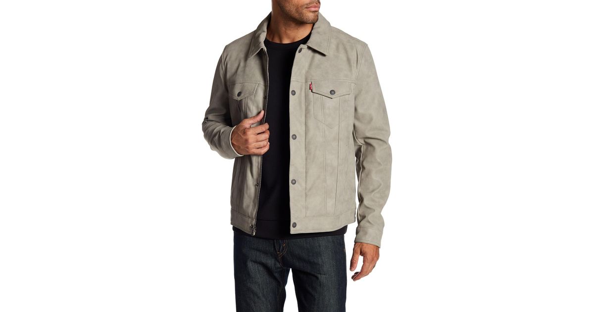 levi's faux suede trucker jacket