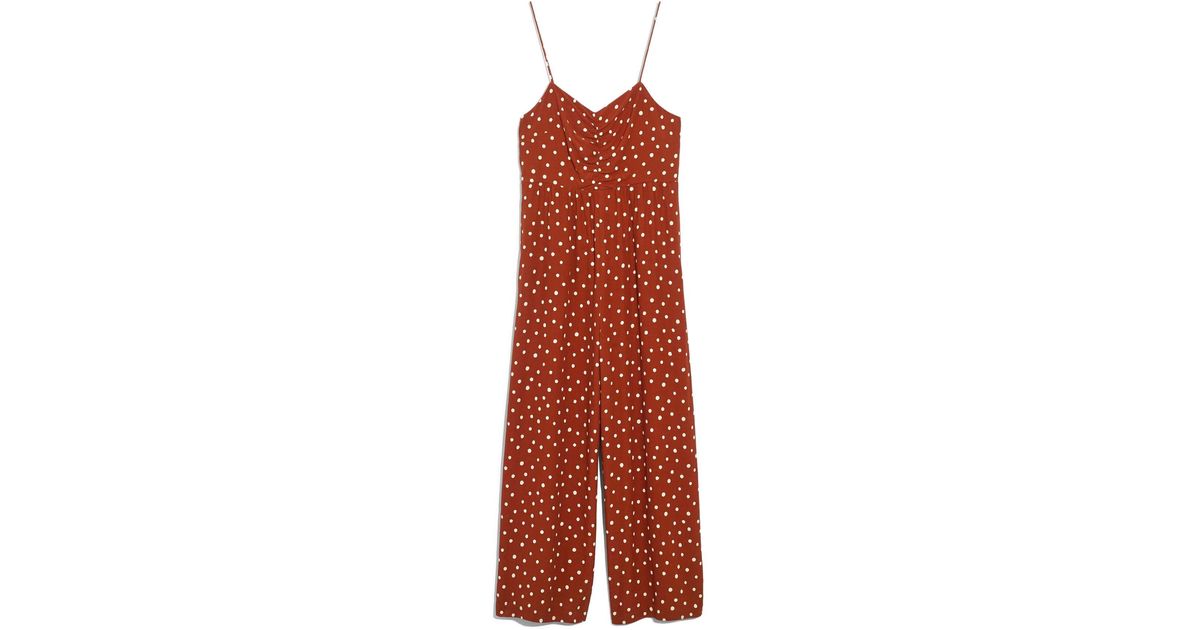 madewell ruched wide leg jumpsuit