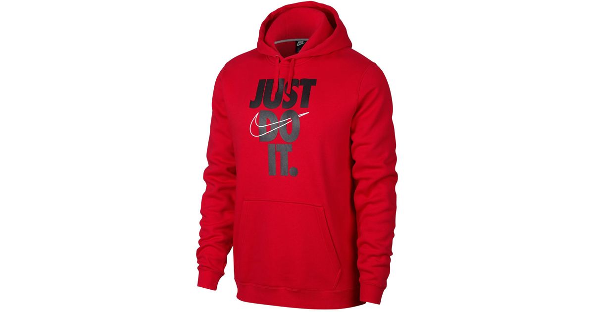 Red Nike Just Do It Hoodie Online Sale, UP TO 66% OFF