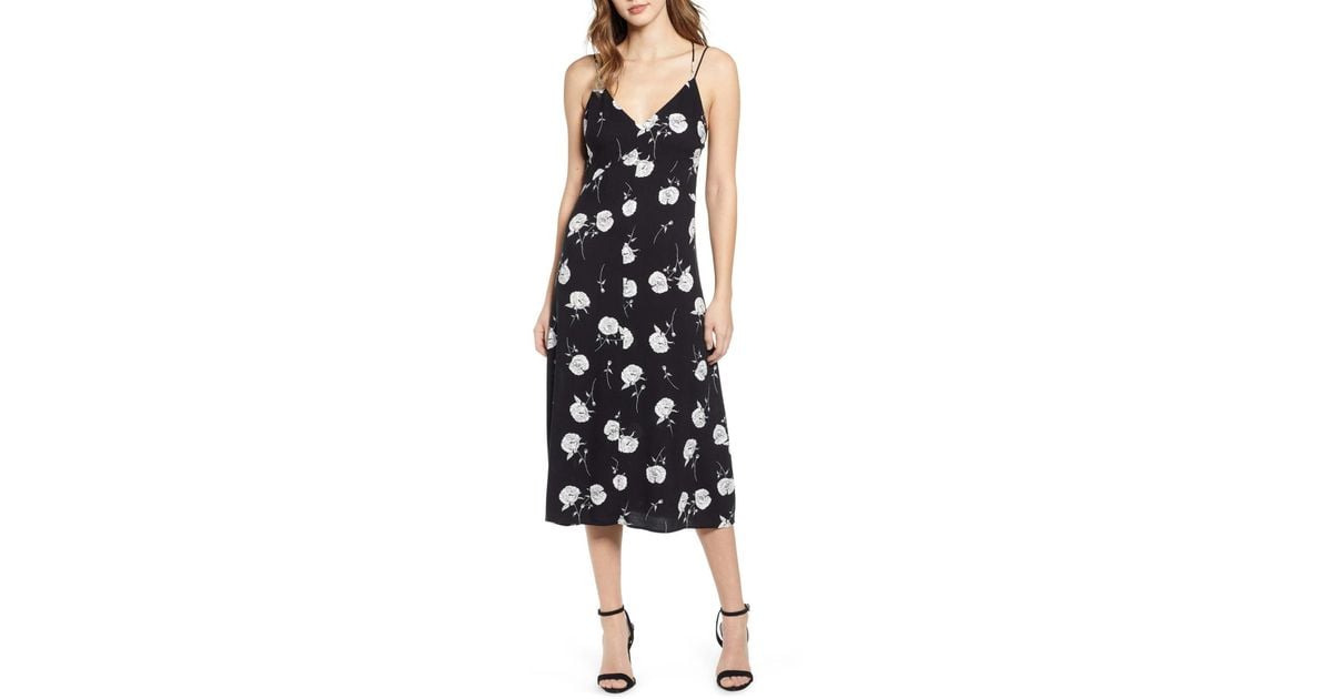 floral strappy midi dress