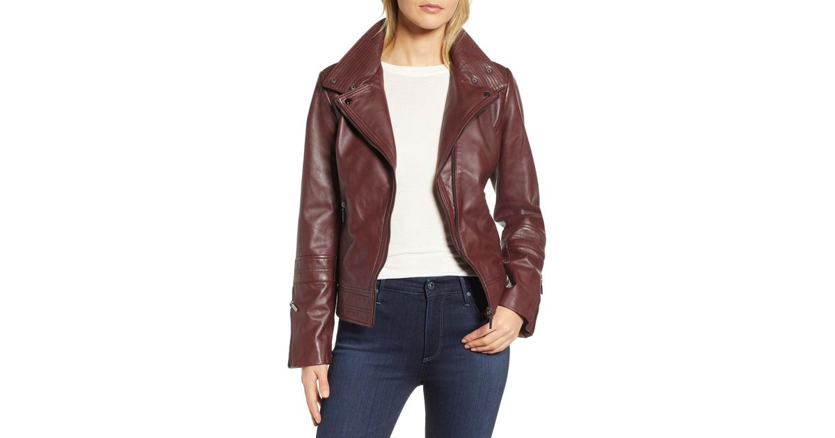 bernardo leather jacket rn 94868