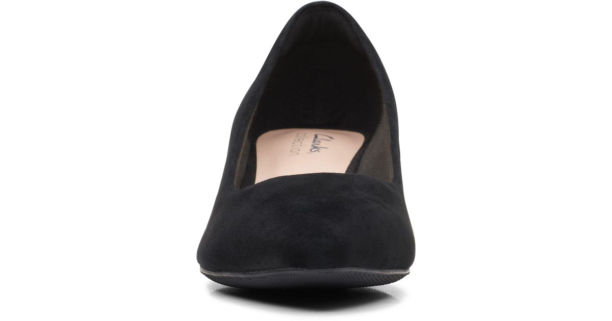 Clarks Suede Teresa Step Pump in Black Suede (Black) Lyst