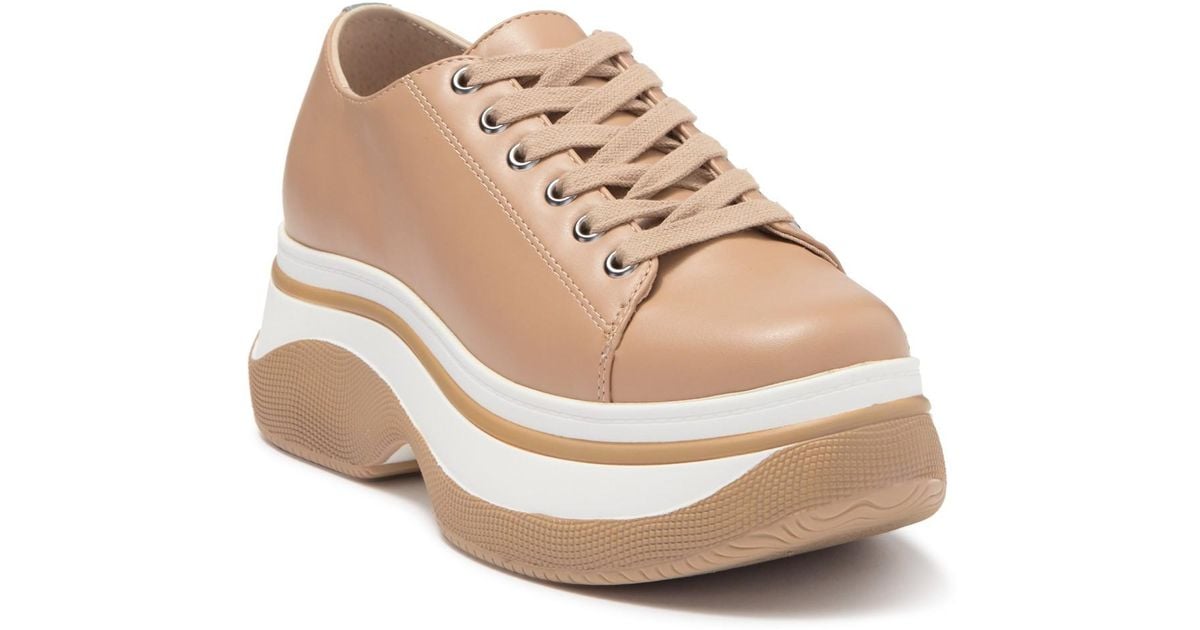 nude platform sneakers