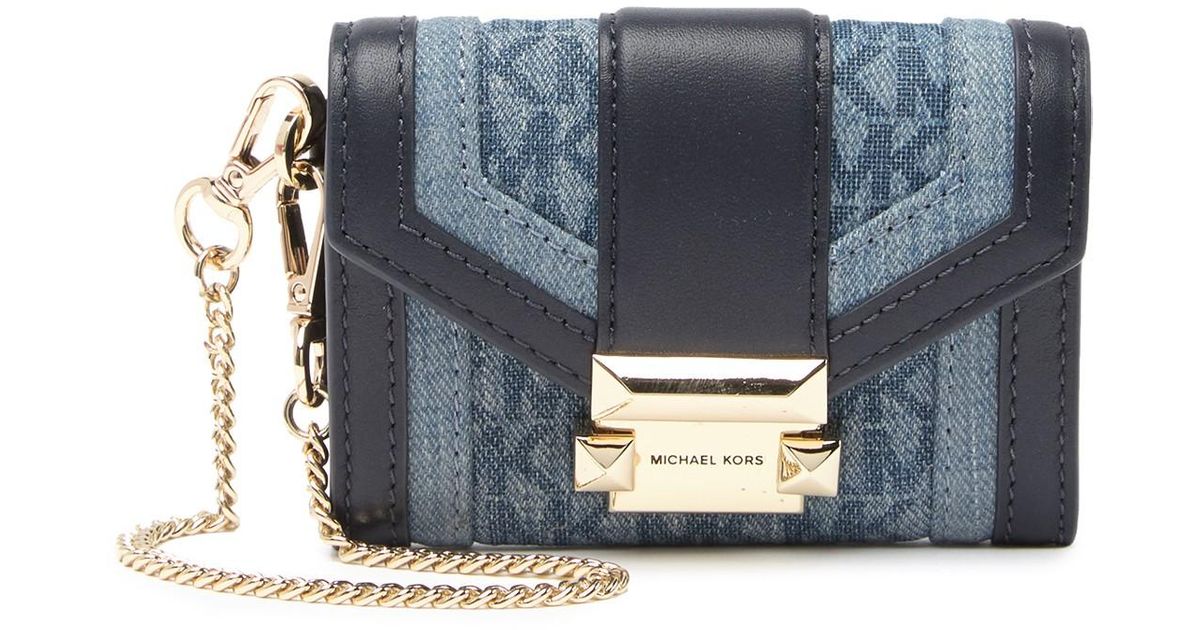 michael kors denim wristlet