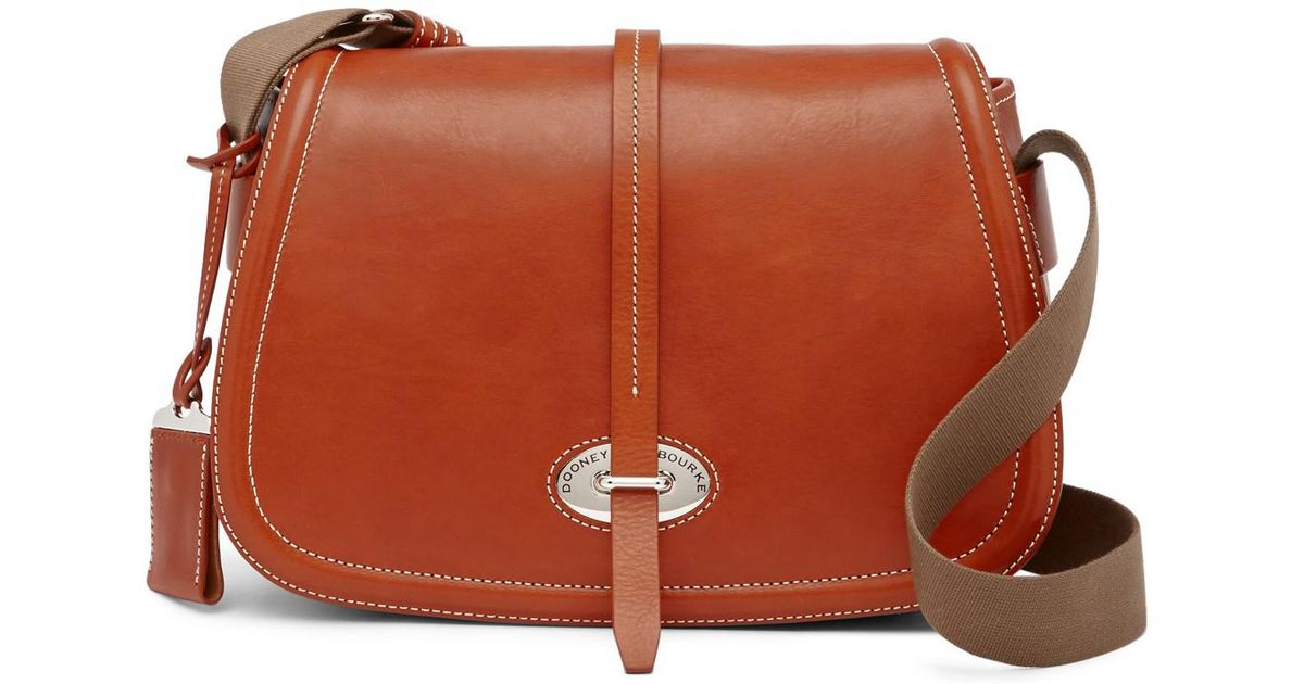 Dooney & Bourke Leather Saddle Strap Crossbody Bag in Brown Lyst