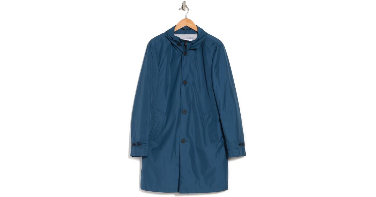 Calvin Klein Munson Slim-fit Modern Raincoat in Blue for Men | Lyst