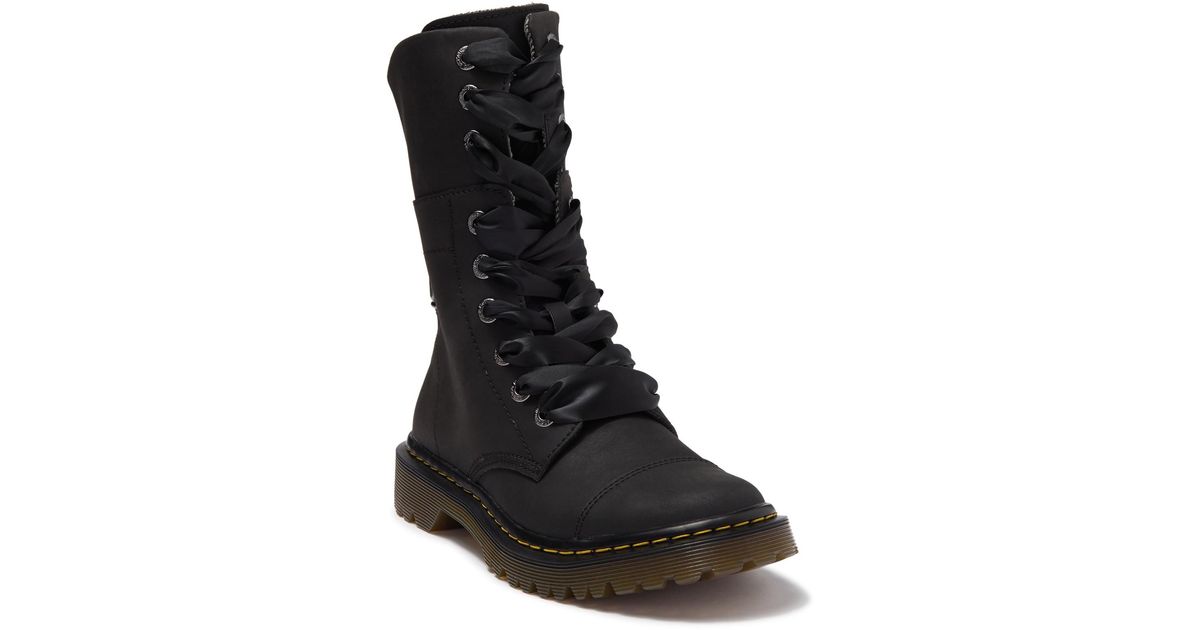 Dr. Martens Yuba Ribbon Lace-up Boot in Black | Lyst