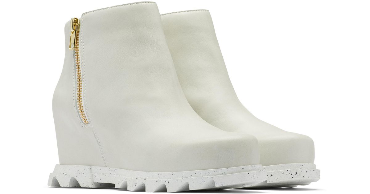 Sorel Joan Of Arctic Iii Waterproof Wedge Lug Sole Bootie In Natural/sea Salt At Nordstrom Rack