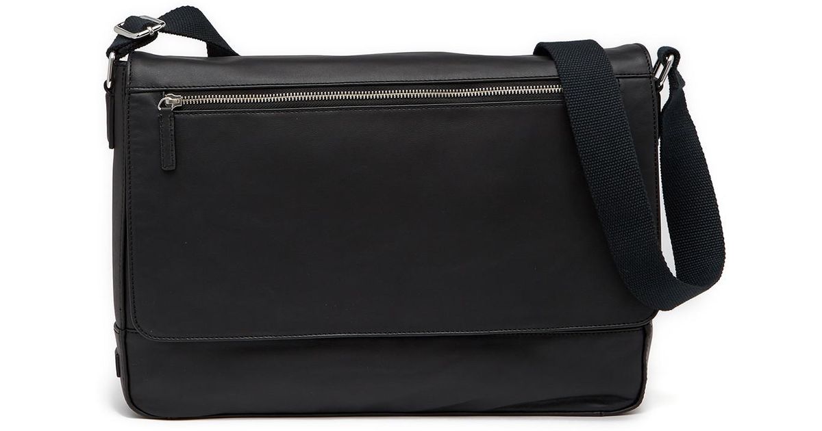 cole haan leather messenger bag