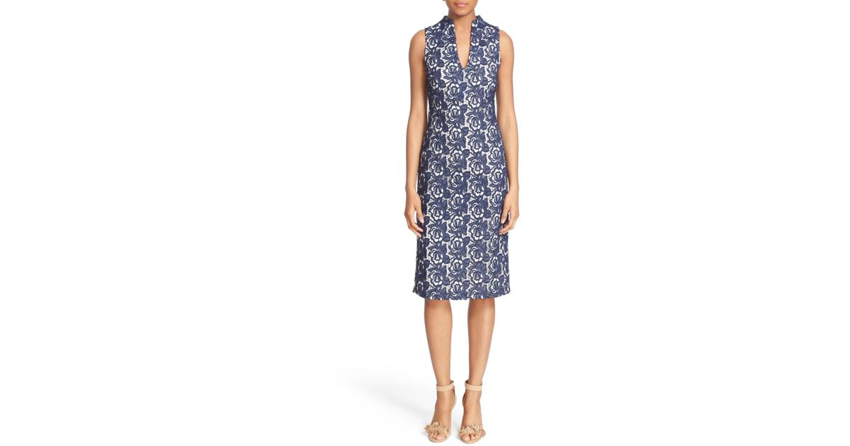 alice and olivia navy lace dress