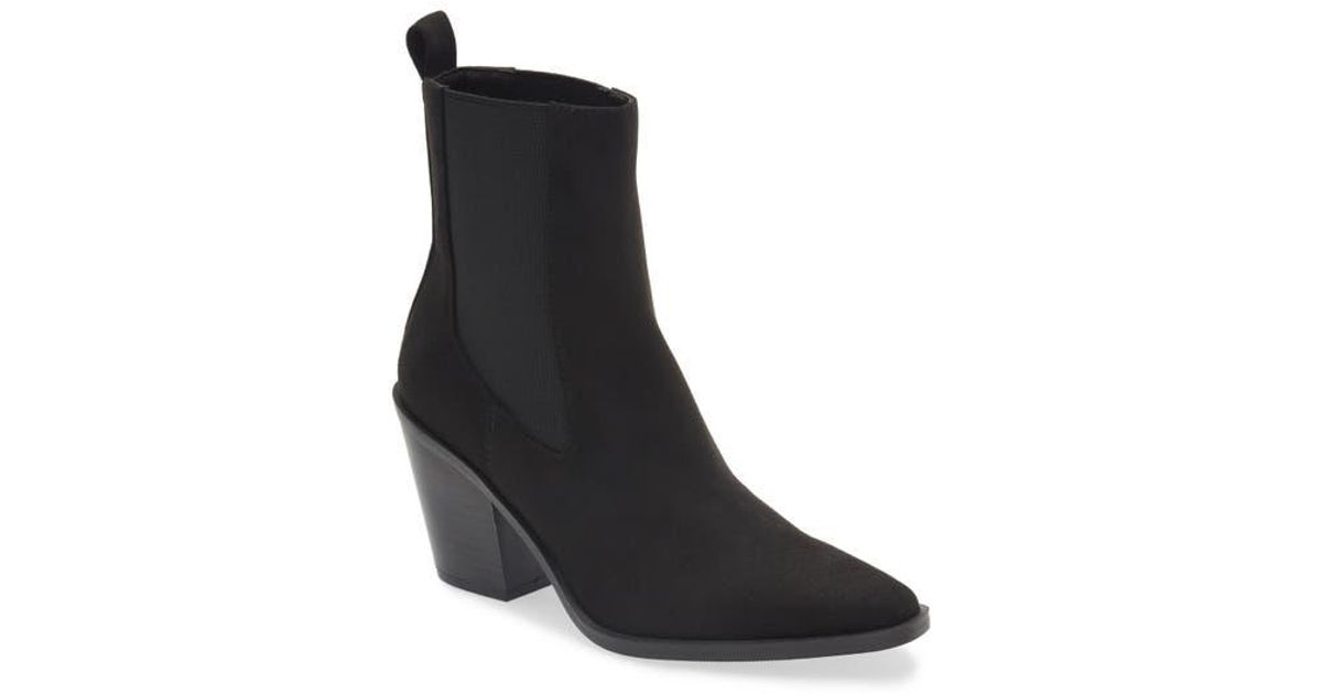 BP. Chelsea Block Heel Boots in Black Lyst