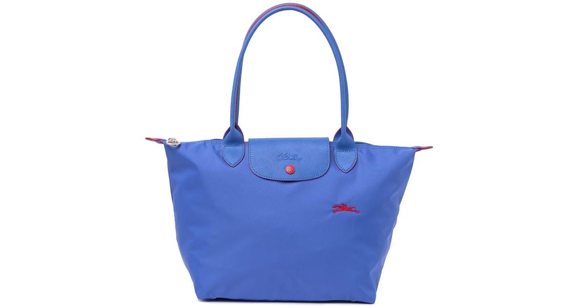 Longchamp Le Pliage Club Small Leather Trimmed Shoulder Tote In