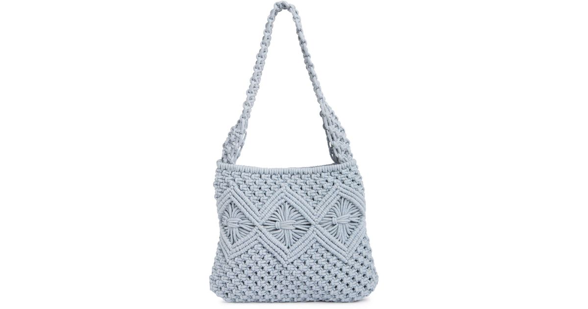 Lepore Macramé Baguette Shoulder Bag In Denim At Nordstrom Rack