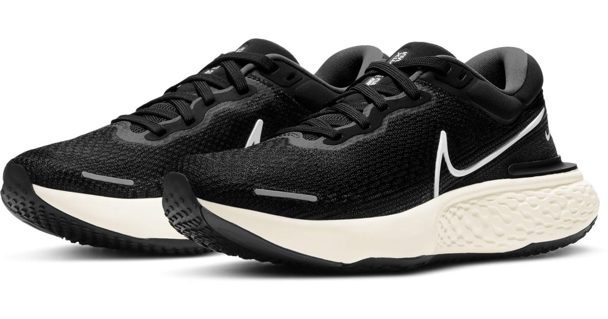 Nike Zoomx Invincible Run Flyknit Running Shoe In Black/white/grey/volt