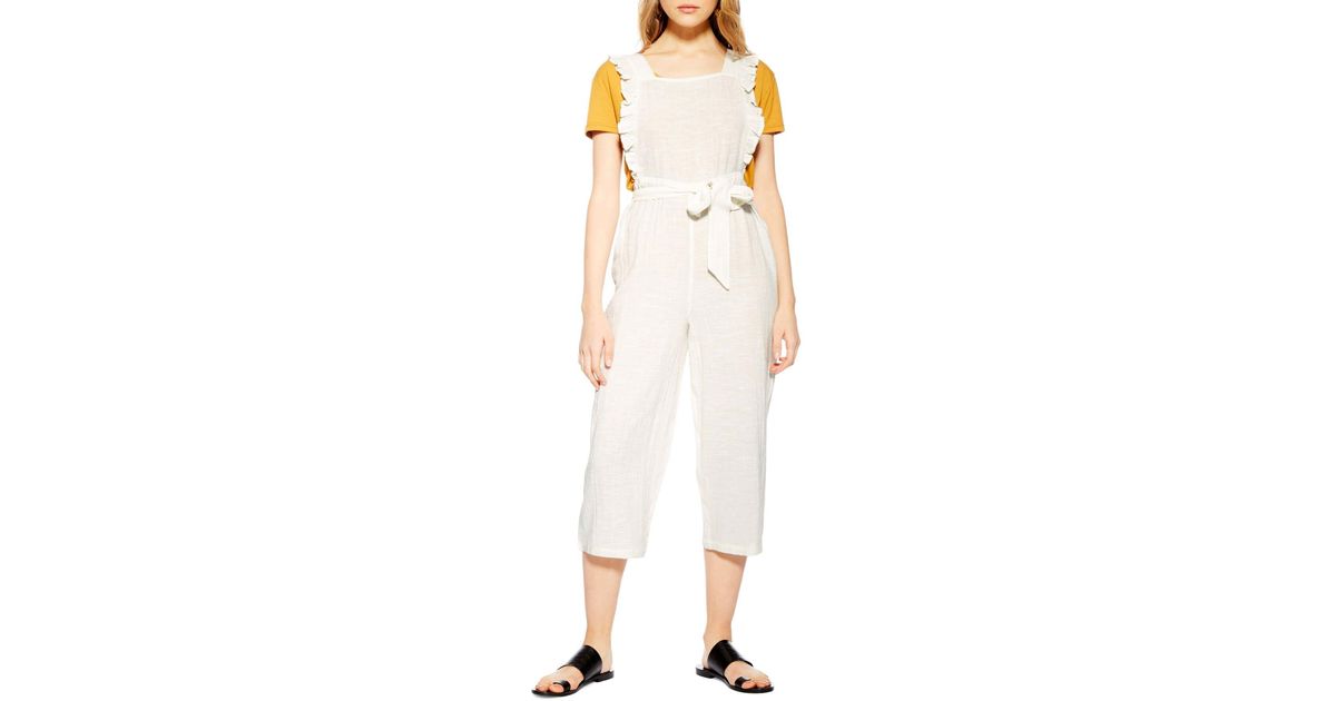 topshop frill crop jumpsuit