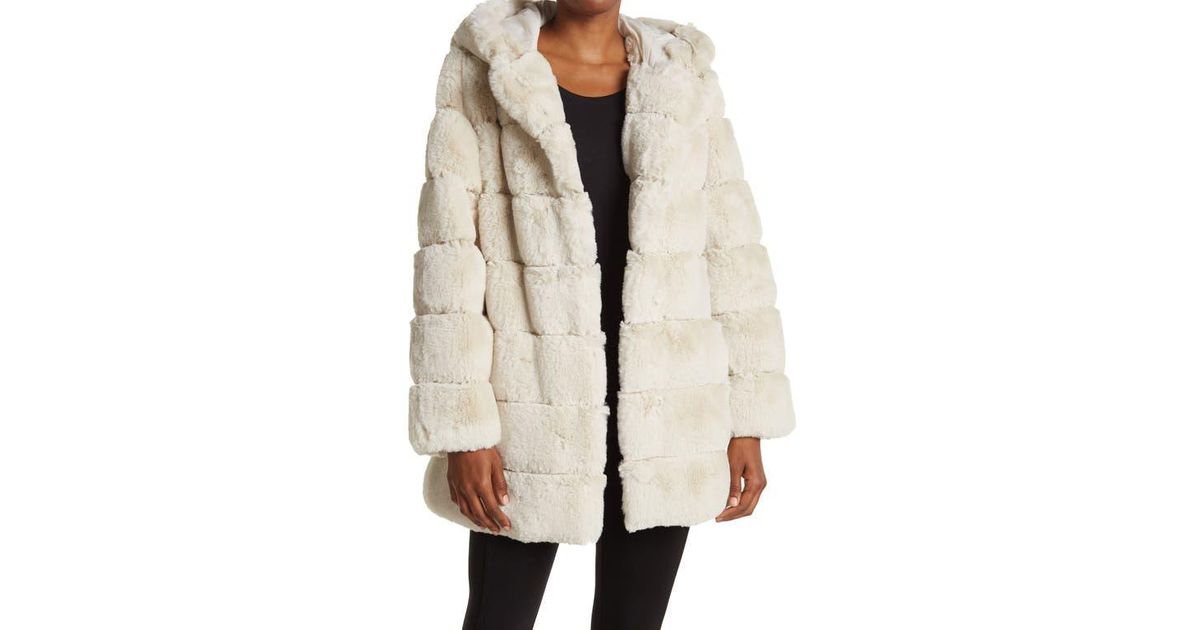 Bcbgeneration quilted faux fur coat hotsell