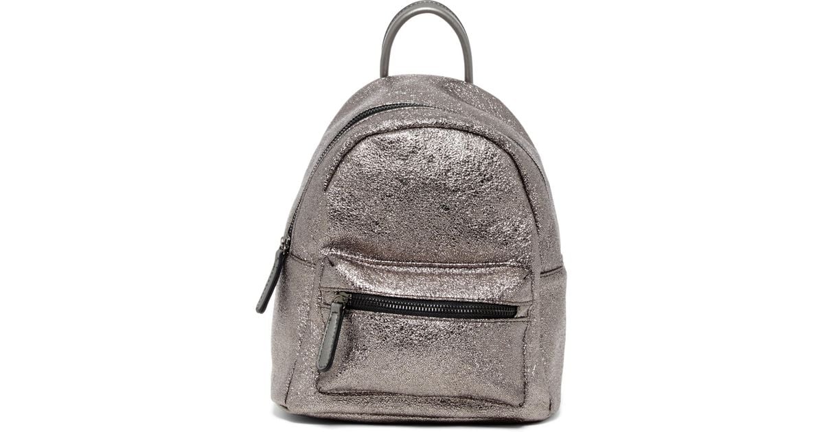 Urban Expressions Vegan Leather Luna Metallic Mid Backpack