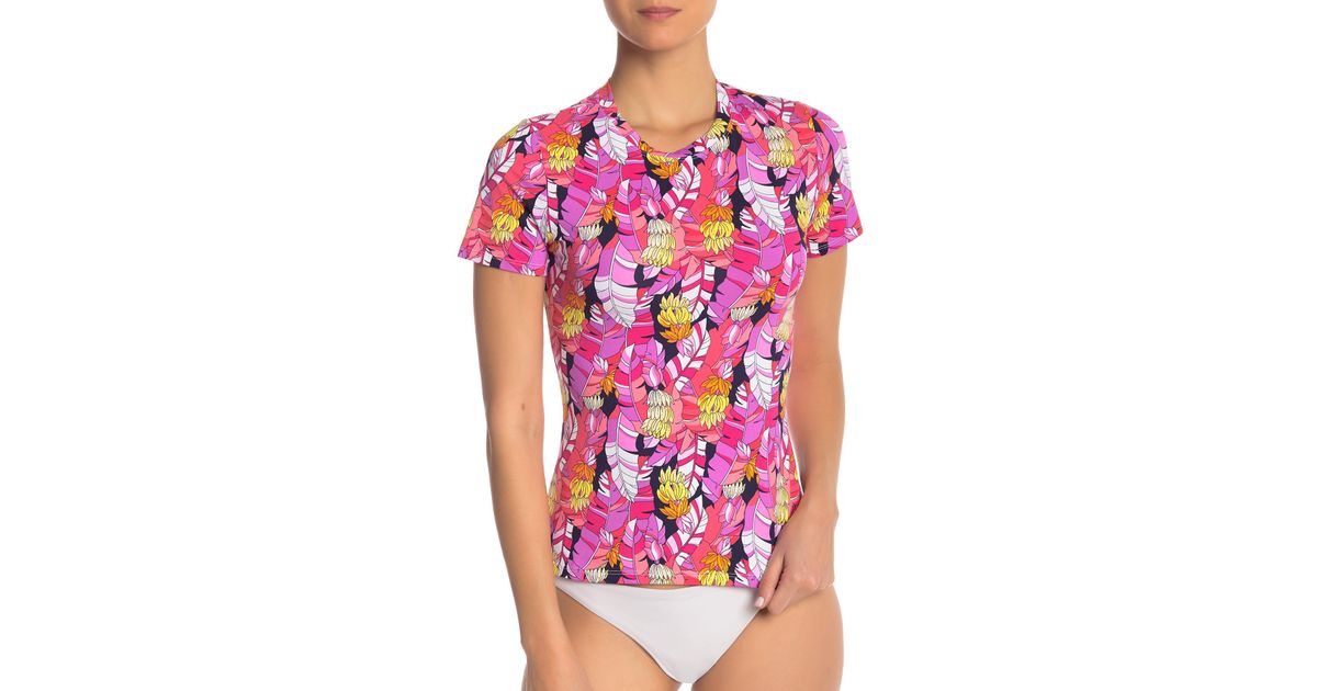 Tommy Bahama Ladies Thats Bananas Sun Protection UPF 50 Shirt Size Medium