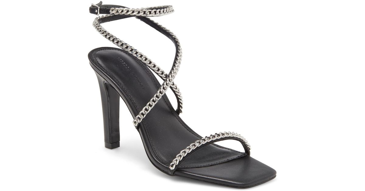 Rebecca Minkoff Edie Chain Strappy Sandal in Black Lyst