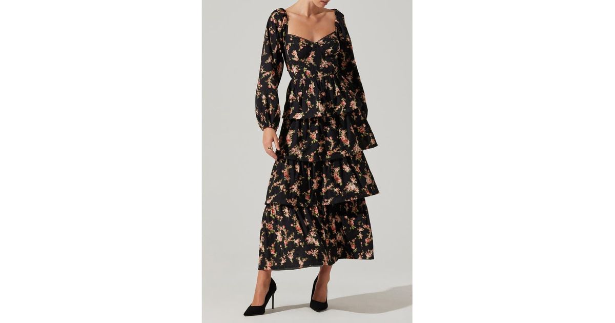 knee length dresses for ladies Quinn Floral Cutout Maxi Dress