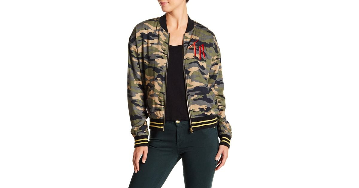 true religion camo bomber jacket