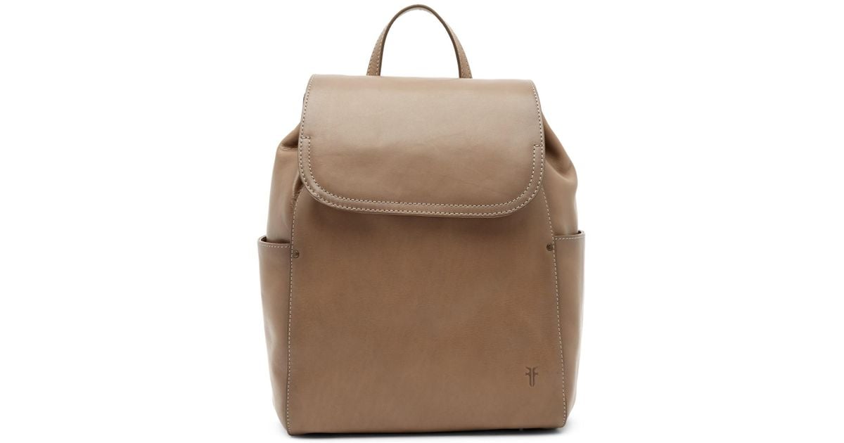 frye olivia leather backpack