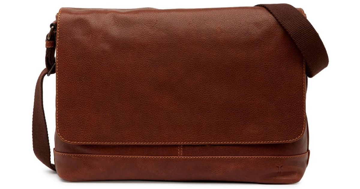 frye owen leather messenger bag