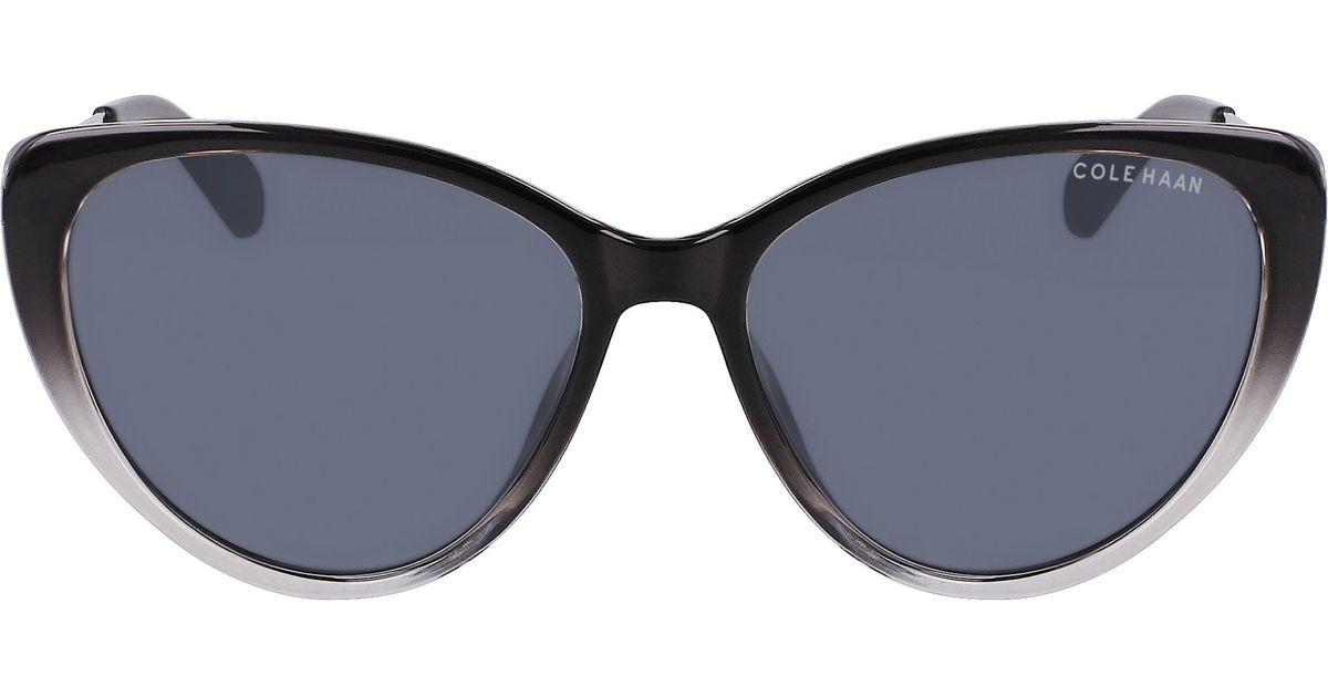 Cole Haan 54mm Polarized Cat Eye Sunglasses In Smoke Gradient At