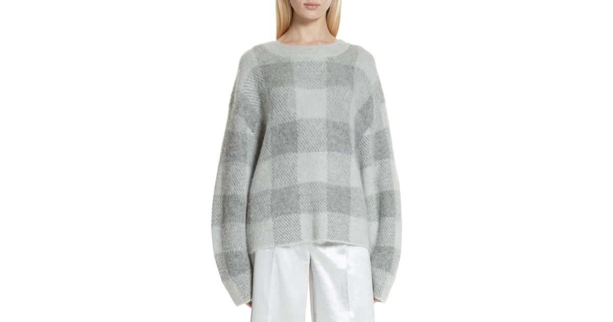 Vince plaid crew neck sweater Clearance