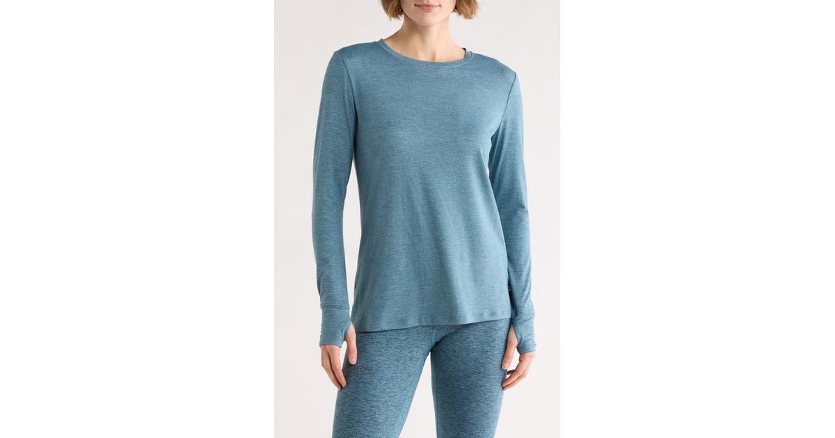 Marika Harper Long Sleeve Active Top in Blue | Lyst