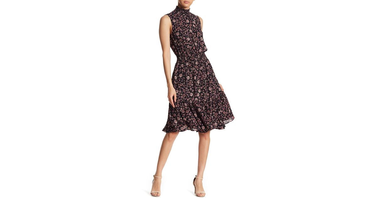 smocked neck dress