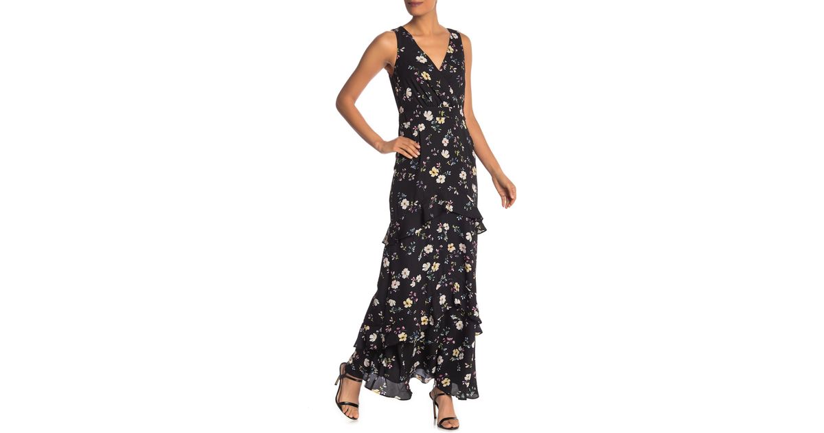 moira ruffle maxi dress